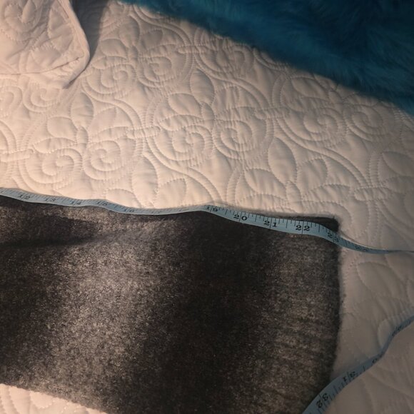 Vintage Studio Works Cardigan Sweater M Black Gray Ombre Stripe Knit Button VNec - Picture 2 of 13